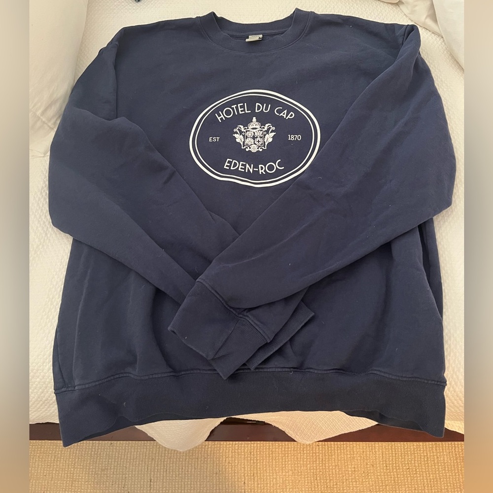 Sporty & Rich Navy Crewneck Sweatshirt